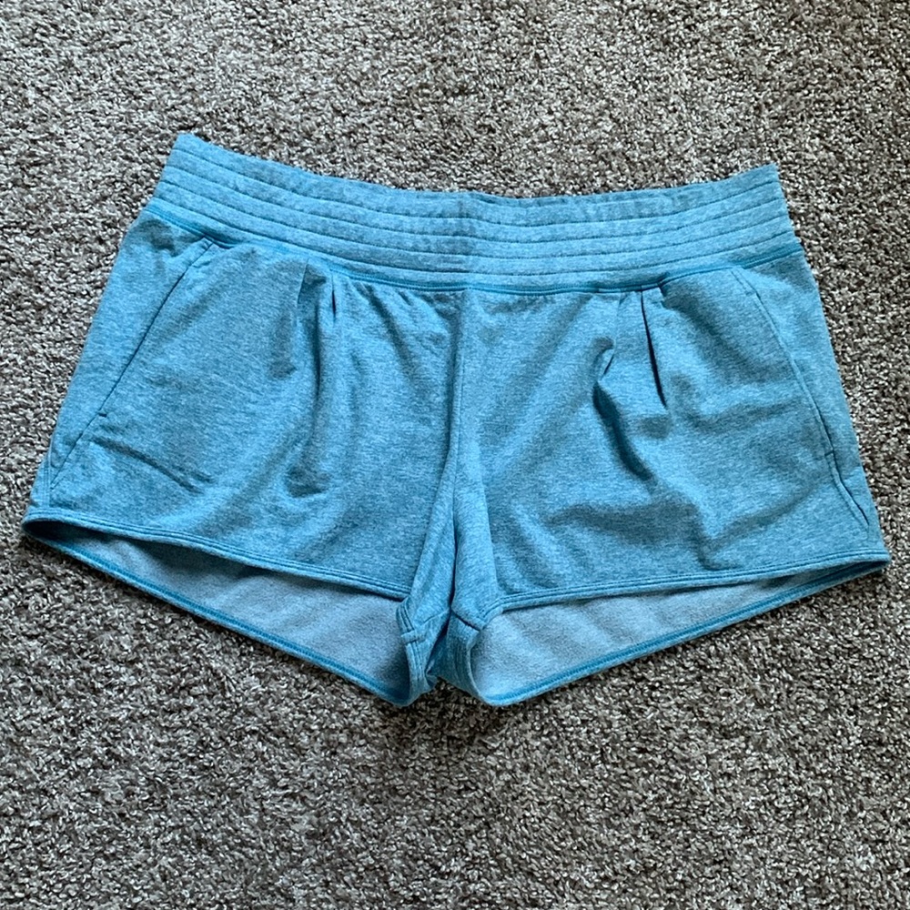 Light blue Zella workout shorts with pockets